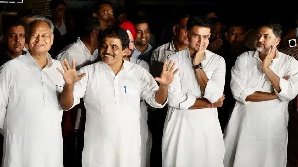 अशोक गहलोत, केसी वेणुगोपाल, सचिन पायलट