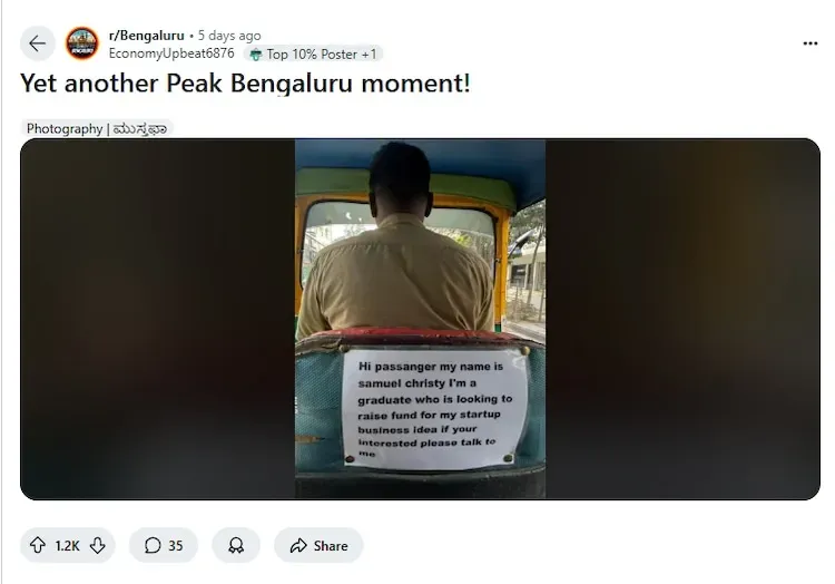 Bengaluru auto driver
