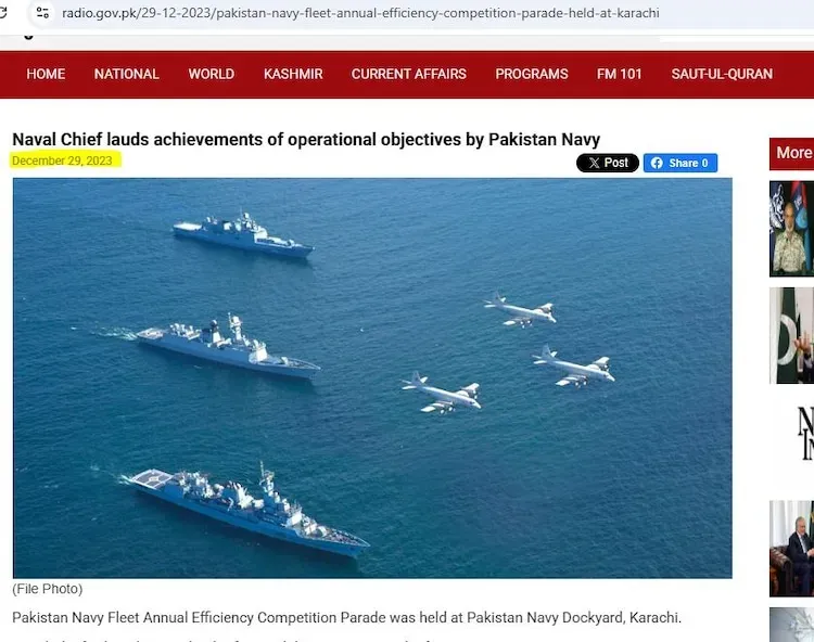 Pakistani Navy Lie