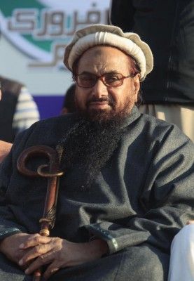 Saeed, chief of the Jamat-ud-Dawa organisation, attends a a rally to mark Kashmir Solidarity Day, in Islamabad