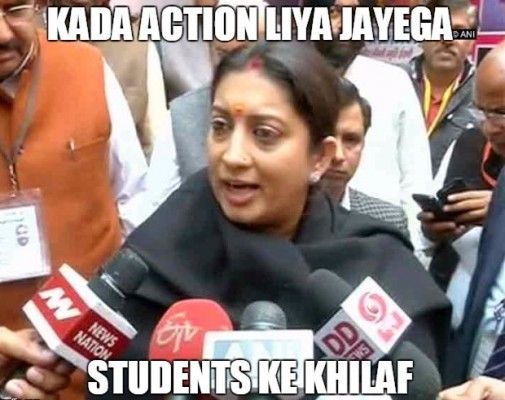 smriti irani on JNU