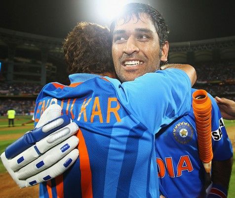 An emotional moment and one of the most iconic image of Indian cricket