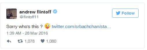 Flintoff Tweet