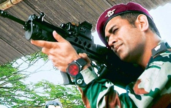 Dhoni is equally friendly with firearms as he is with his bat