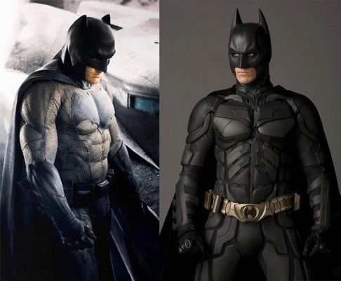 Ben Affleck and Christian Bale as Batman
