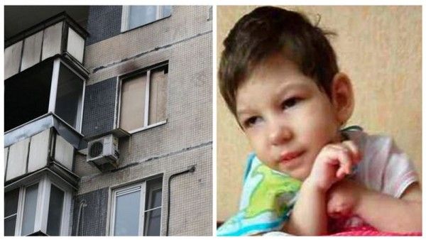 victim and burnt apartment