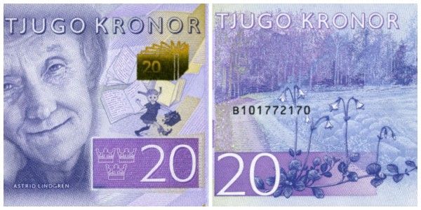 स्वीडिश 20 क्रोना का नोट