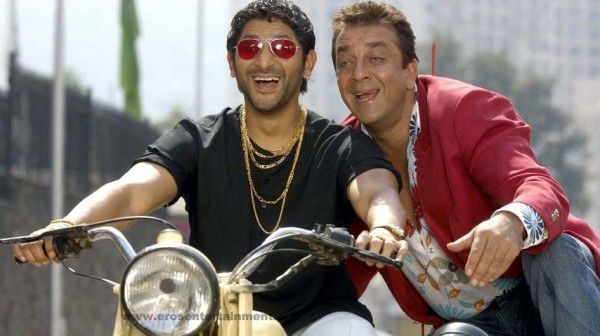 Lage Raho Munna Bhai poster intrducing Sanjay Dutt and Arshad Warsi