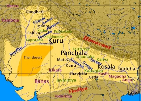 आर्यावर्त की सीमारेखा तकरीबन इतनी फैली थी