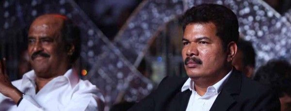 आई के ऑडियो लॉन्च पर रजनीकांत और शंकर.