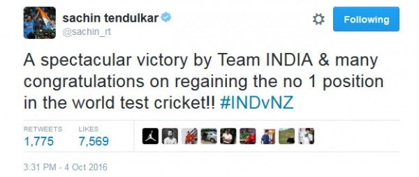 Sachin tweet