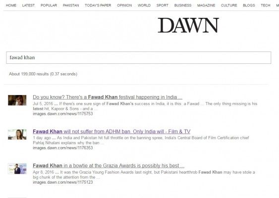 fawad khan dawn
