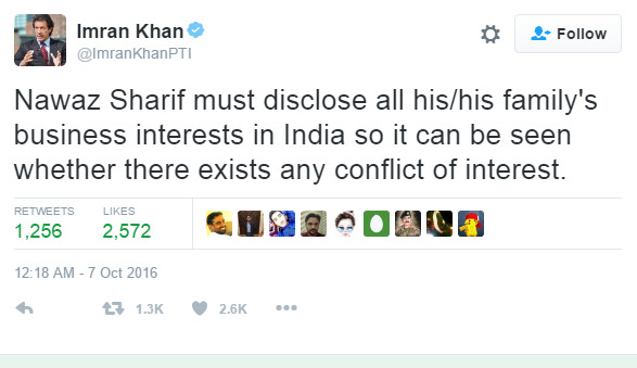 imran khan 1 tweet