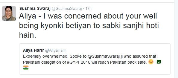 sushma swaraj tweet