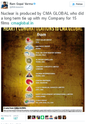 राम गोपाल वर्मा ट्वीट 