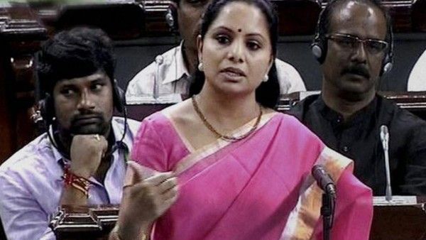 trs mp kavitha speaking on kashmiri pandits