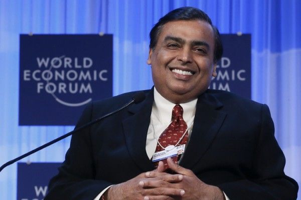 Mukesh Ambani Chairman and Managing Director of Reliance Industries attends the annual meeting of the World Economic Forum (WEF) in Davos January 25, 2013. REUTERS/Pascal Lauener (SWITZERLAND - Tags: POLITICS BUSINESS) - RTR3CY35
