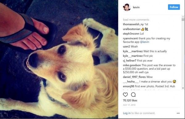 kevin first post on instagram