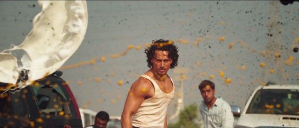 टाइगर एक एक्शन दृश्य में.