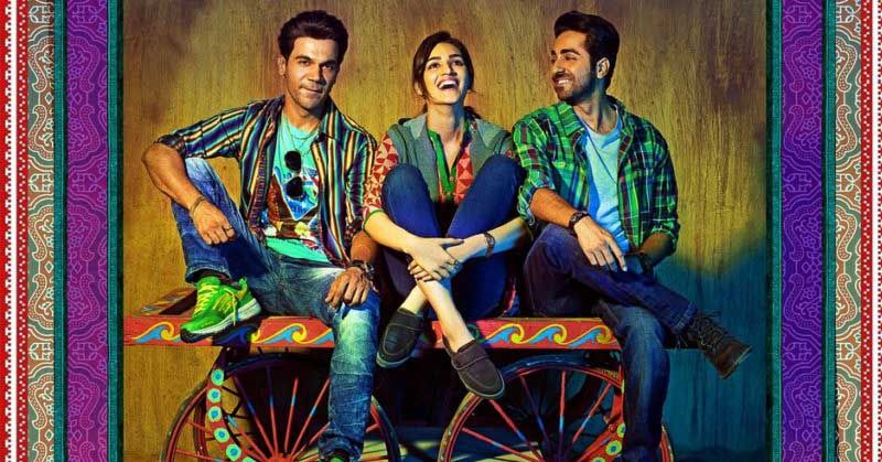 फिल्म में राजकुमार, कृति और आयुष्मान.