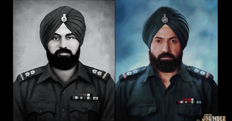 परमवीर जोगिंदर सिंह जी, और फिल्म में उनके रूप में पंजाबी एक्टर गिप्पी ग्रेवाल.