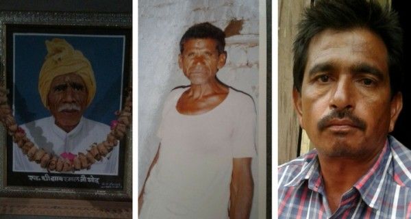 सैनी परिवार की तीन पीढियां: झाबरमल, भानाराम और राजकुमार 
