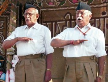 के सुदर्शन और मोहन भागवत 