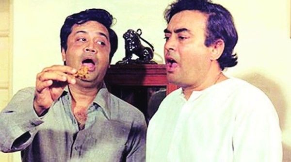 संजीव कुमार के साथ 'अंगूर' में.