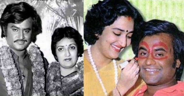 अपनी पत्नी लता रंगाचारी के साथ रजनीकांत.