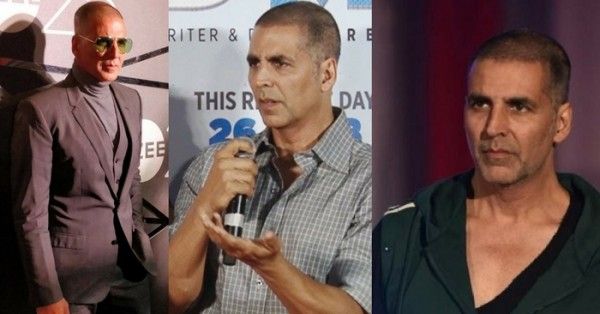 पैडमैन प्रमोशन के दौरान अलग-अलग जगहों पर अक्षय कुमार.