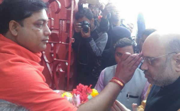 माता सुंदरी मंदिर जाकर अमित शाह ने किए दर्शन