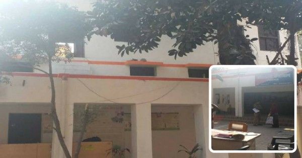 लखनऊ की कैसरबाग कोतवाली पर भी चढ़ा भगवा रंग.