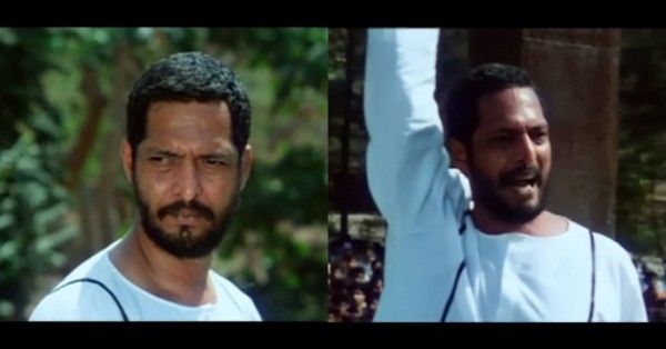 फिल्म 'क्रांतिवीर' के दो दृश्यों में नाना.