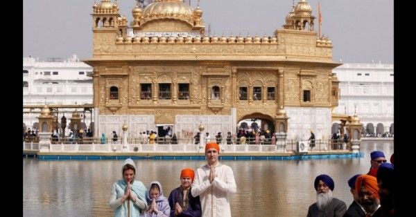 जस्टिन ट्रूडो सपरिवार, गोल्डन टेंपल (फोटो: अदनान आबिदी)