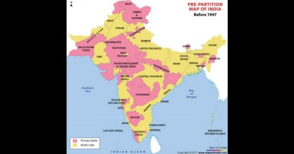 आज़ादी से पहले का भारत (मैप्स ऑफ़ इंडिया)