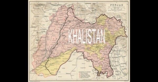 खालिस्तान के कई 'प्रपोज़्ड' नक्शों में से एक