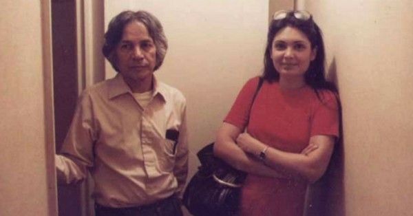 यू.जी कृष्मूर्ति के साथ परवीन बाबी.
