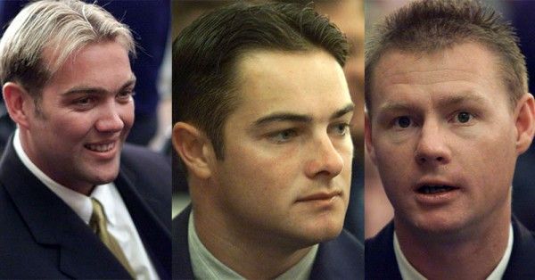 किंग कमीशन के सामने जैक्स कालिस, मार्क बाउचर और लांस क्लूज़नर.