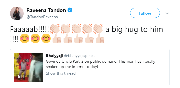 raveena tweet