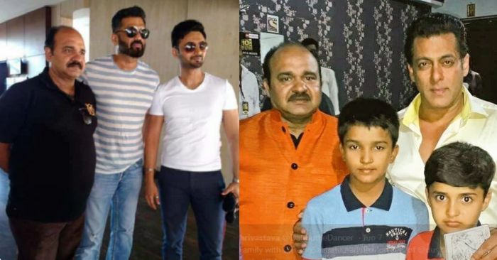 सुनील शेट्टी और सलमान खान के साथ संजीव श्रीवास्तव.