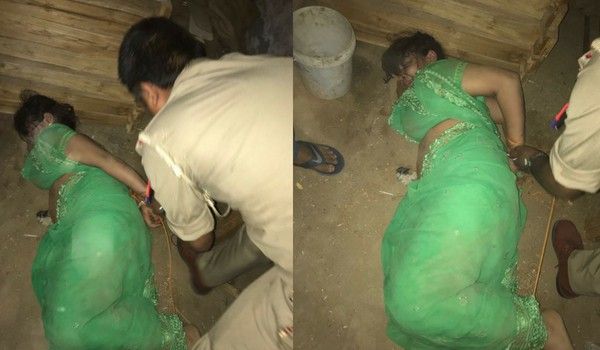 श्वेता अपने पति के फैक्ट्री में रस्सियों से बंधी हुई मिली.