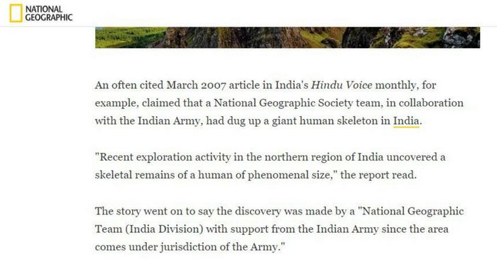 नेशनल जियोग्राफिक की साइट पर लगा आर्टिकल.