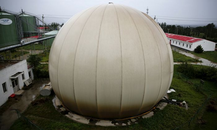 बीजिंग का एक बायो गैस स्टोरेज