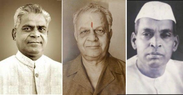 जयनारायण व्यास, मथुरादास माथुर और माणिक्यलाल वर्मा.