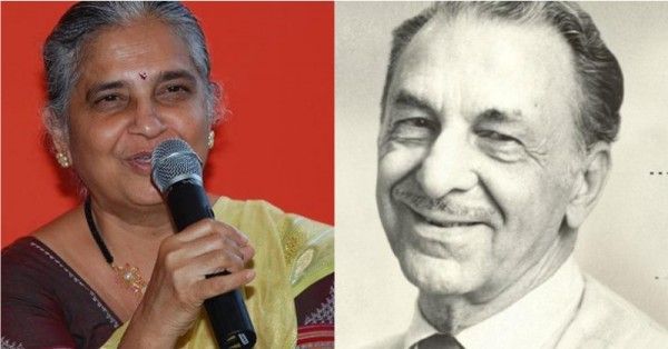 सुधा मूर्ति और जेआरडी टाटा. 