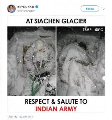 किरन खेर का ट्वीट.