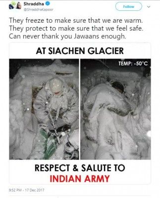 श्रद्धा कपूर का ट्वीट.