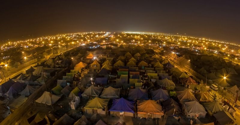 कुंभ का नाईट व्यू