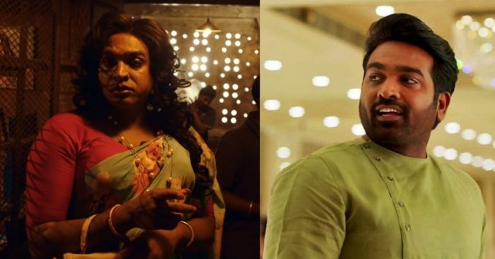 विजय सेतुपथी ने फिल्म में एक ट्रांसवुमन का किरदार निभाया है. दूसरी तस्वीर में कैरेक्टर से बाहर विजय. 