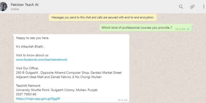 पोस्टर पर दिए गए व्हाट्स अप नंबर पर संपर्क करने पर कुछ ऐसी जानकारी मिली.